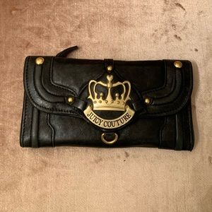 JUICY COUTURE BLACK LEATHER WALLET